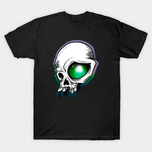 Green eye skull T-Shirt